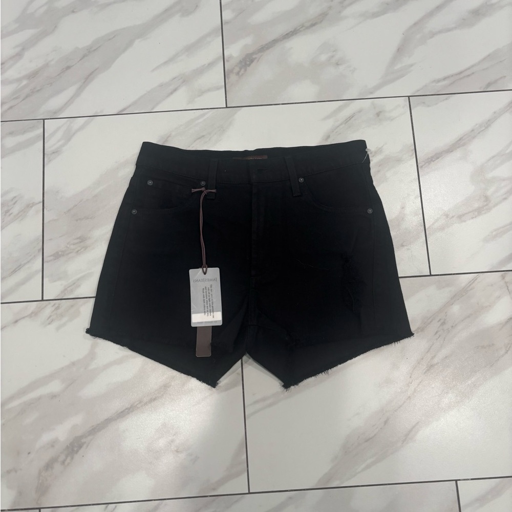 James Jean Womens Shorts Size:25
Black Denim Distressed Cut Off